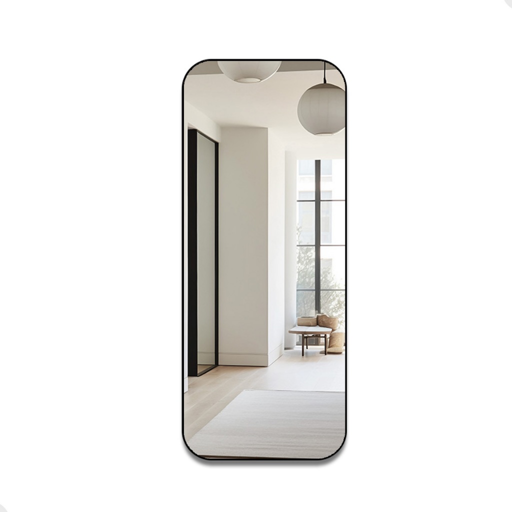 Espelho para Casa Moderna Modelo Retângular de Parede Resistente Grande Maquiagem Bancada 110x50cm - Home & Living