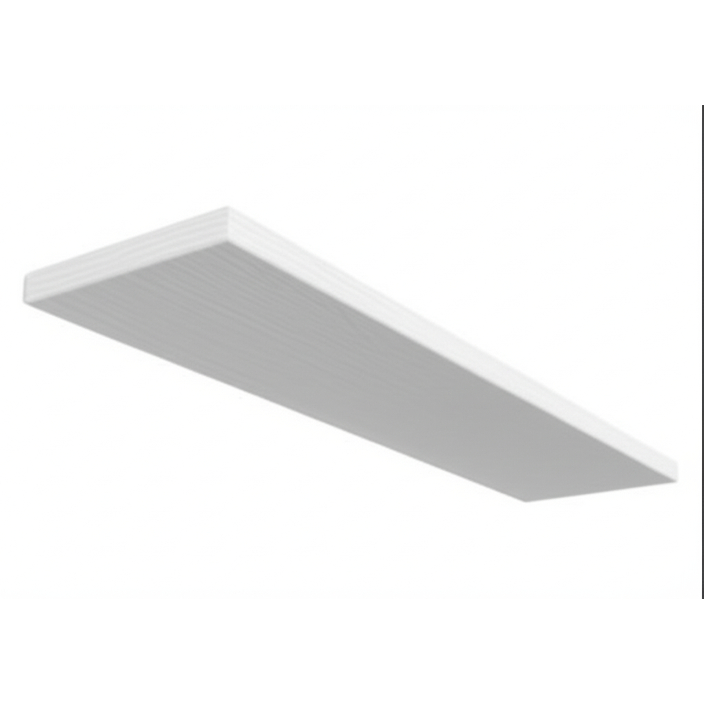 Prateleira Flutuante110x25 MDF 25mm Branco + Suportes Invisíveis