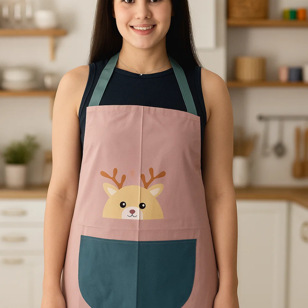 Avental Impermeável Resistente feminino com Bolsos Grande Cozinha Restaurante Jardinagem Pintura Leve Confortável