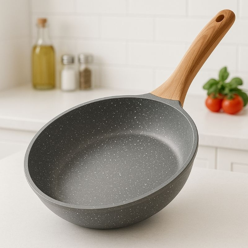 Frigideira Antiaderente 14cm a 28cm Com Tampa Divisória Indução Grill Omeleteira Ovo Carne...
