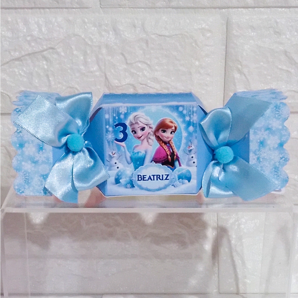 Caixa Bala Frozen Semi-montada-Caixa personalizada-Lembrancinha personalizada-Lembrancinha de aniversário-Lembrancinha