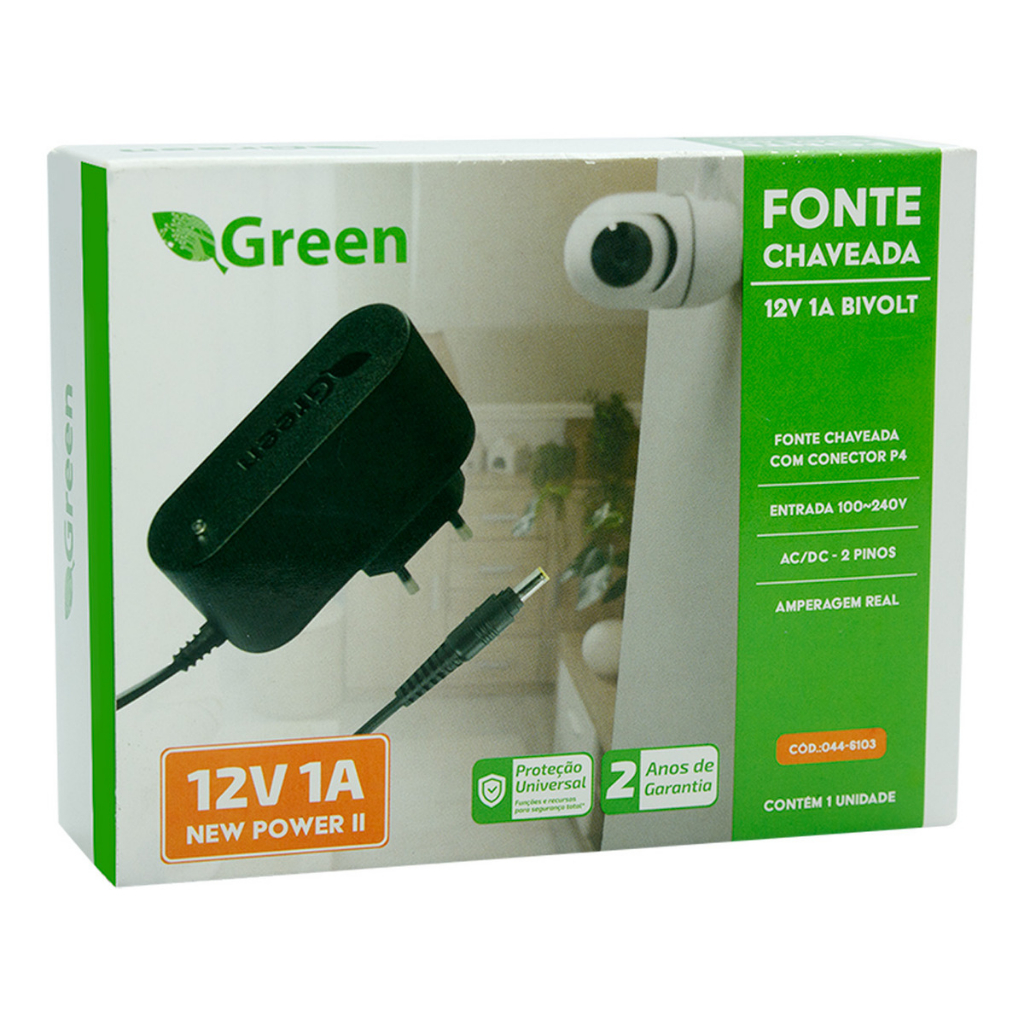 Fonte Chaveada Green 12v 1a Plug 5,5mm X 2,1mm em Oferta na Shopee