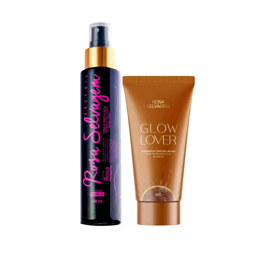 Brilho selvagem - 1 óleo + iluminador bronze em Oferta na Shopee