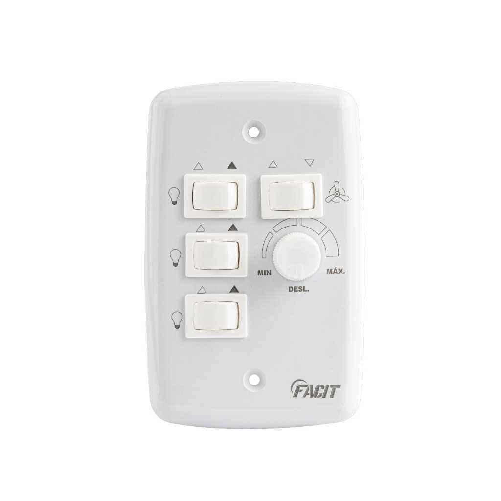 Controle P/ Ventilador De Teto 4x2 Rotativo Bivolt C/ 3 Lamp
