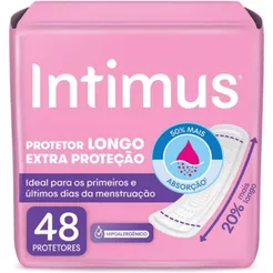 Protetor Diário Intimus Extra Proteção Longo Sem Abas 48 Unidades