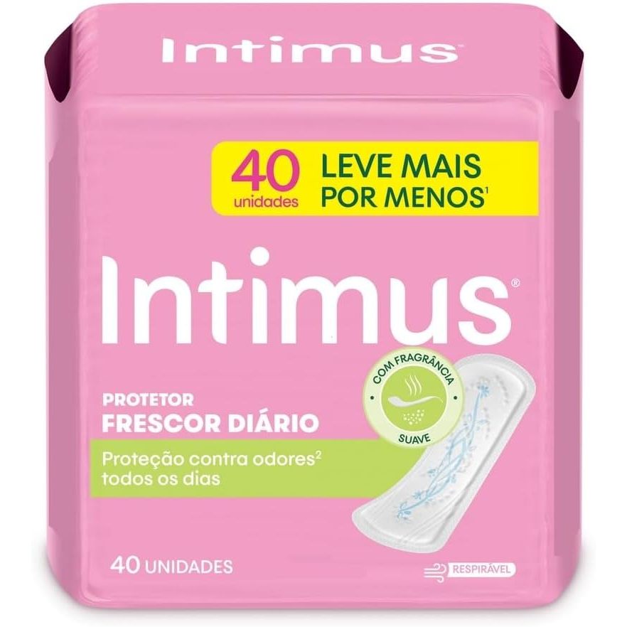 Absorvente Intimus Gel Days Protetor Diário Sem Abas com Perfume Leve 40 Pague 35 em Oferta na Shopee
