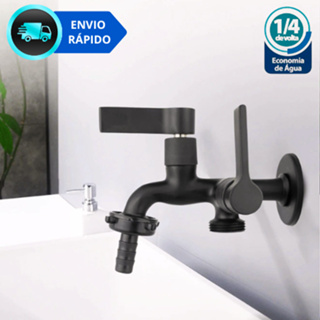 Torneira Jardim Tanque e Máquina de Lavar 2 Saídas Preta Fosca Luxo em Oferta na Shopee