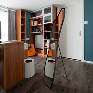 Espelho Corpo Inteiro Orgânico Curves 150x50cm C/ Suporte De Chão em Oferta na Shopee