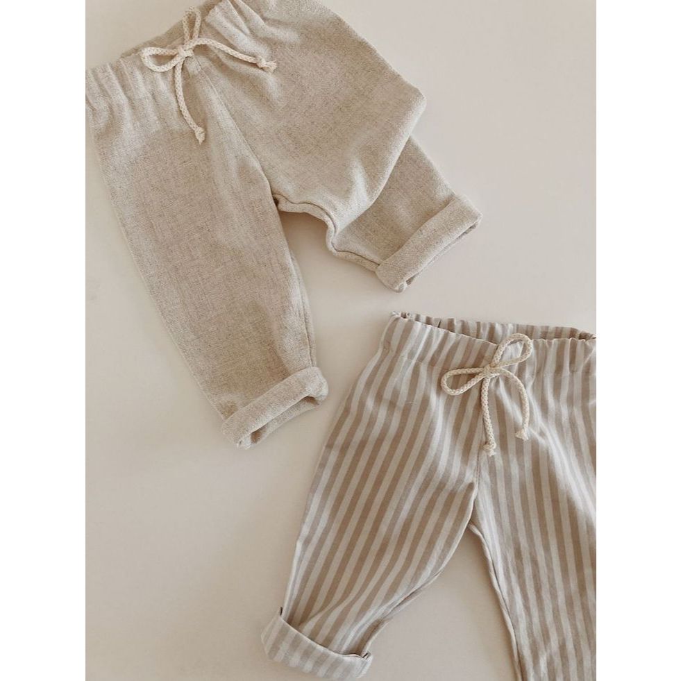 Calça infantil de linho com ajuste na cintura e modelagem confortável Moda kids**& em Oferta na Shopee