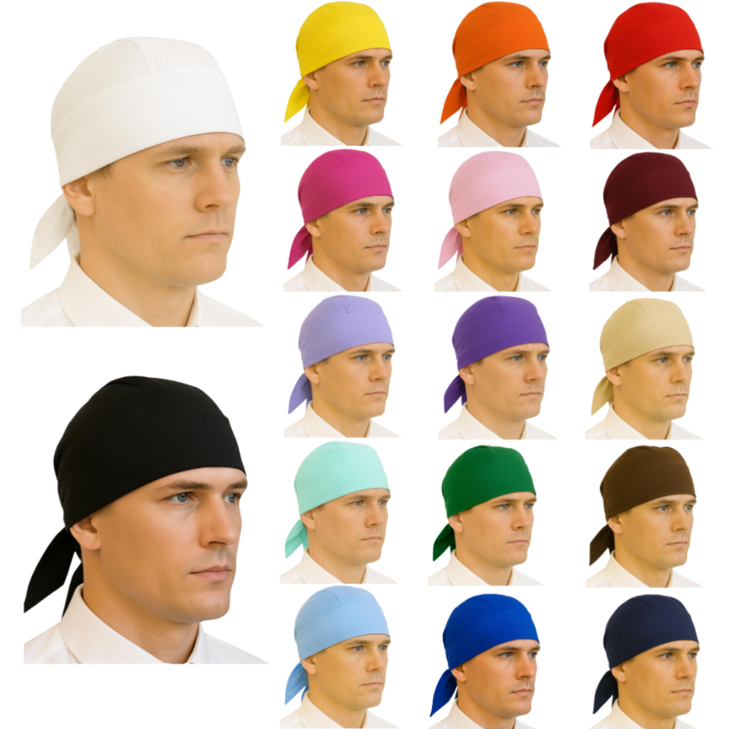 Imagem Kit 5 Bandana Lenço Touca Toquinha Toca Cozinheiros Padaria  Restaurante Churrasqueiro Uniforme