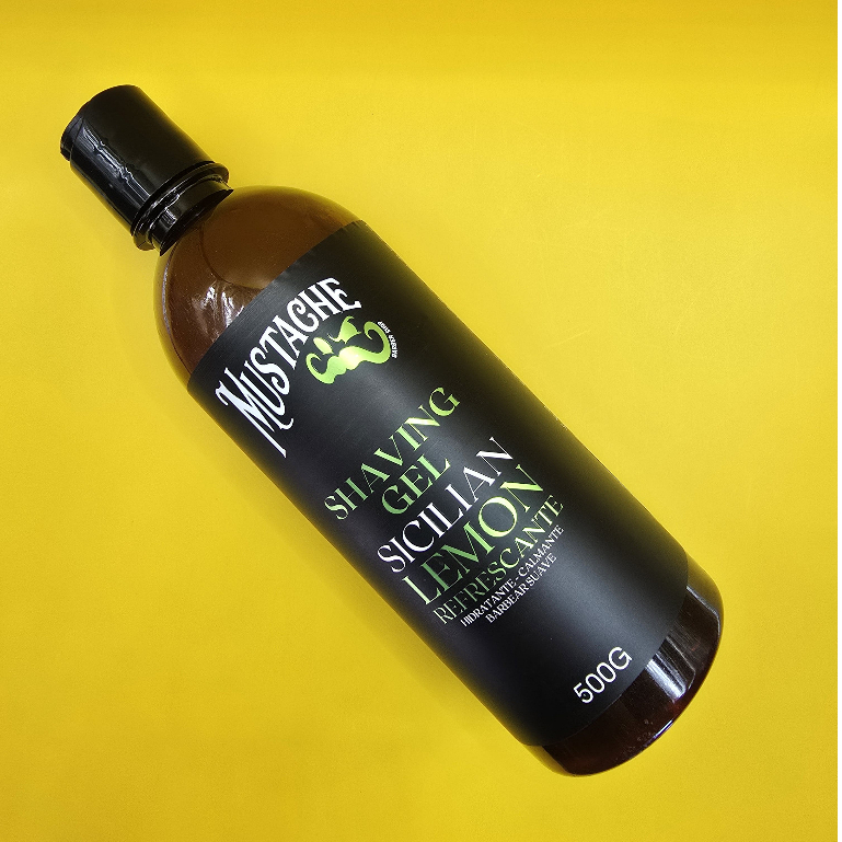 Shaving em Gel Refrescante Sicilian Lemon 500ml MUSTACHE
