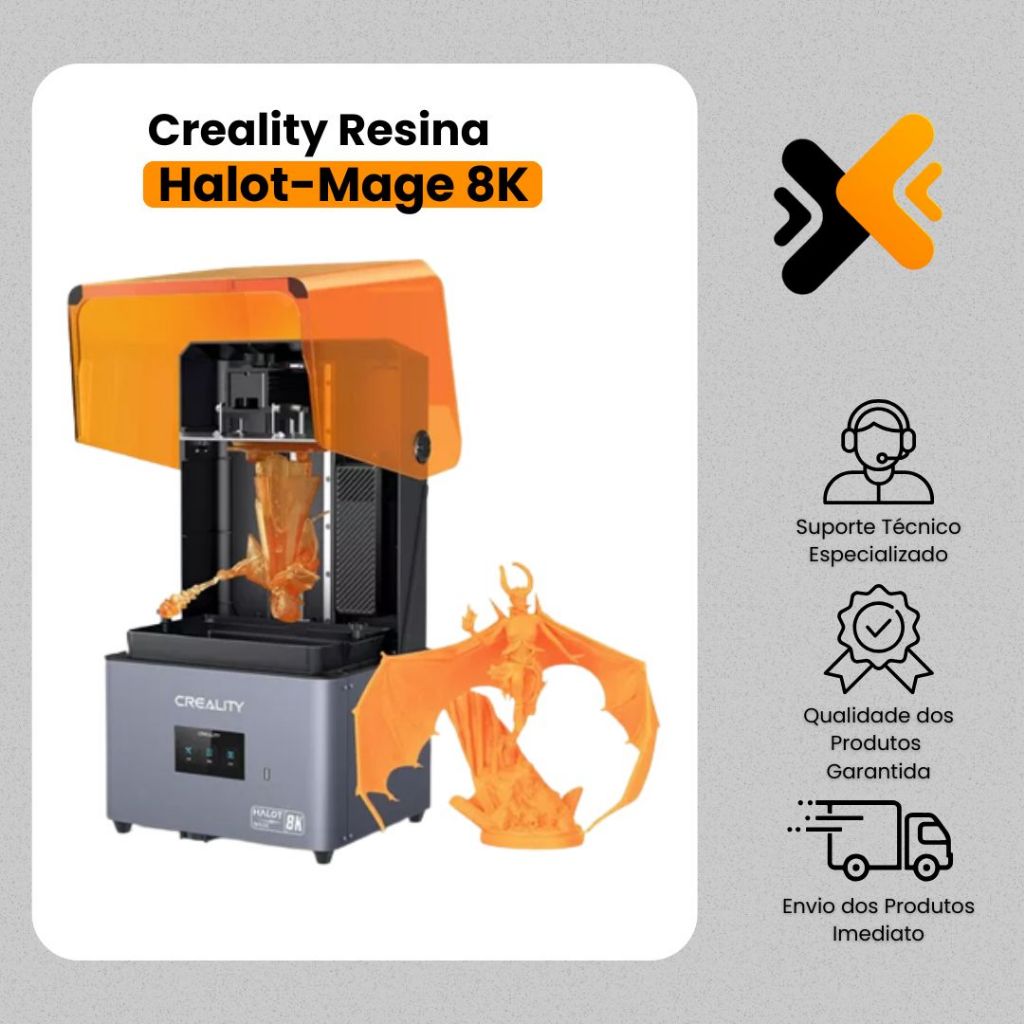 Impressora 3D Creality Halot-Mage 8K • 10.3" LCD • 29.7μm • 228x128x230mm | NIC 3D