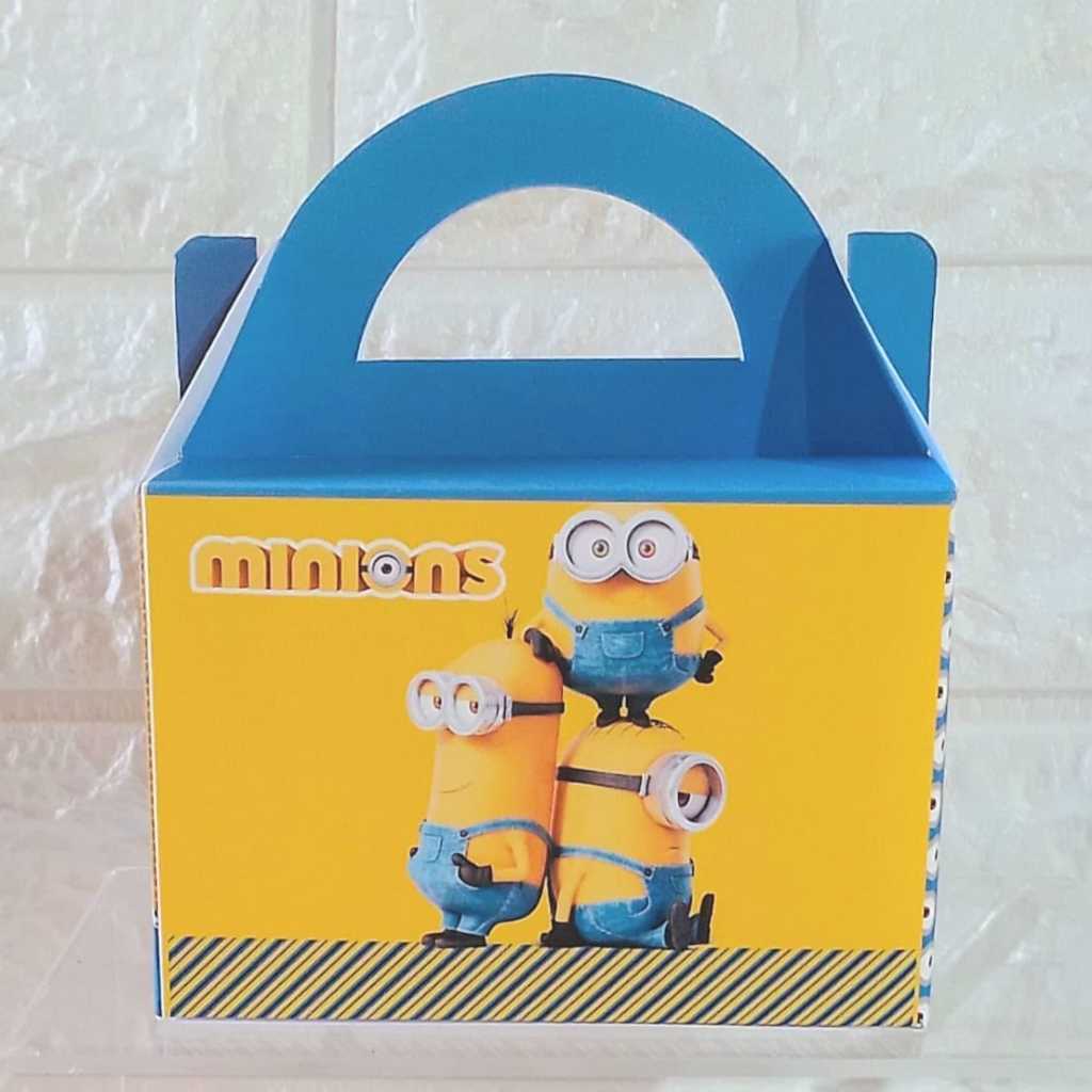 Caixa Maleta Minions Semi-montada-Caixa personalizada-Lembrancinha personalizada-Lembrancinha de aniversário-Aniversário