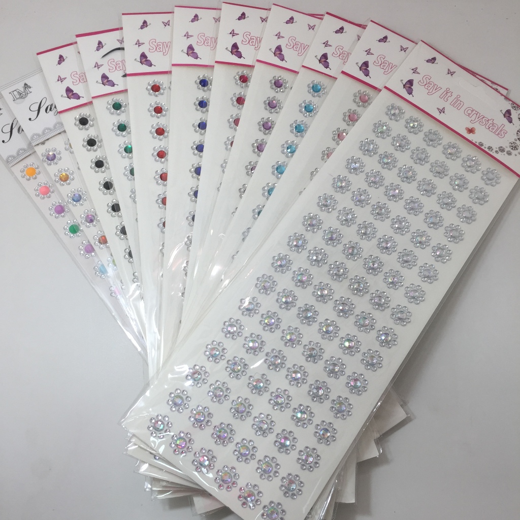 Cartela de Adesivo Flor Cartela com 96 Unidades 1,3cm em Oferta na Shopee