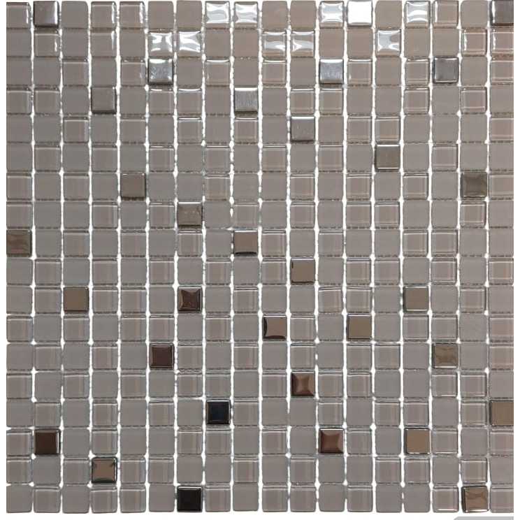 Caixa 11 Placas (1m²) Pastilhas de Vidro Decorativa CREME 30x30cm - Lavabo, Cozinha e Áreas Sociais