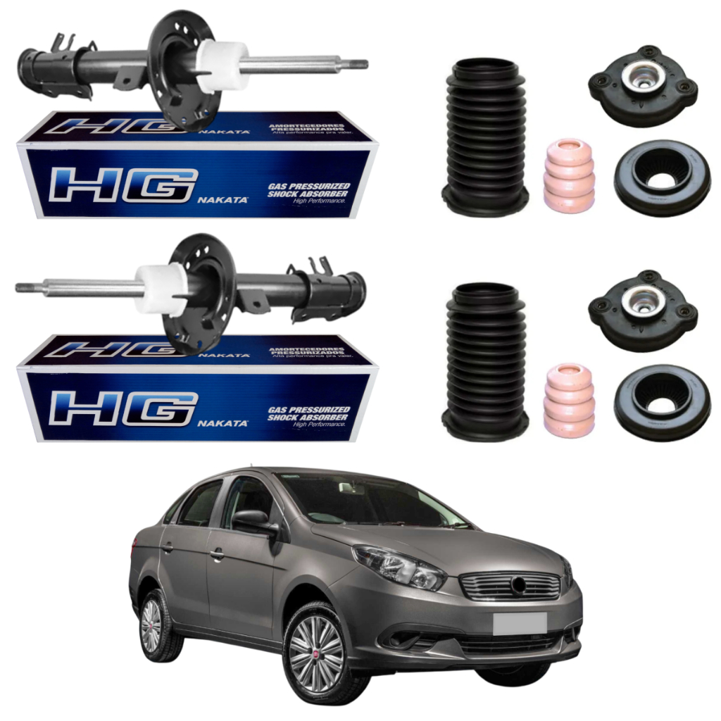 PAR AMORTECEDOR DIANTEIRO GRAND SIENA 2012 A 2021 ORIGINAL NAKATA + KITS