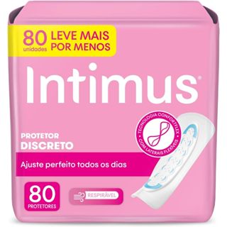 Protetor Diário Intimus Discreto Sem Abas 80 Unidades em Oferta na Shopee