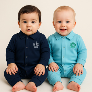 Kit 2 Macacões Infantil Bebê Meninos Básico Super Confortável e Leve Lançamento em Oferta na Shopee