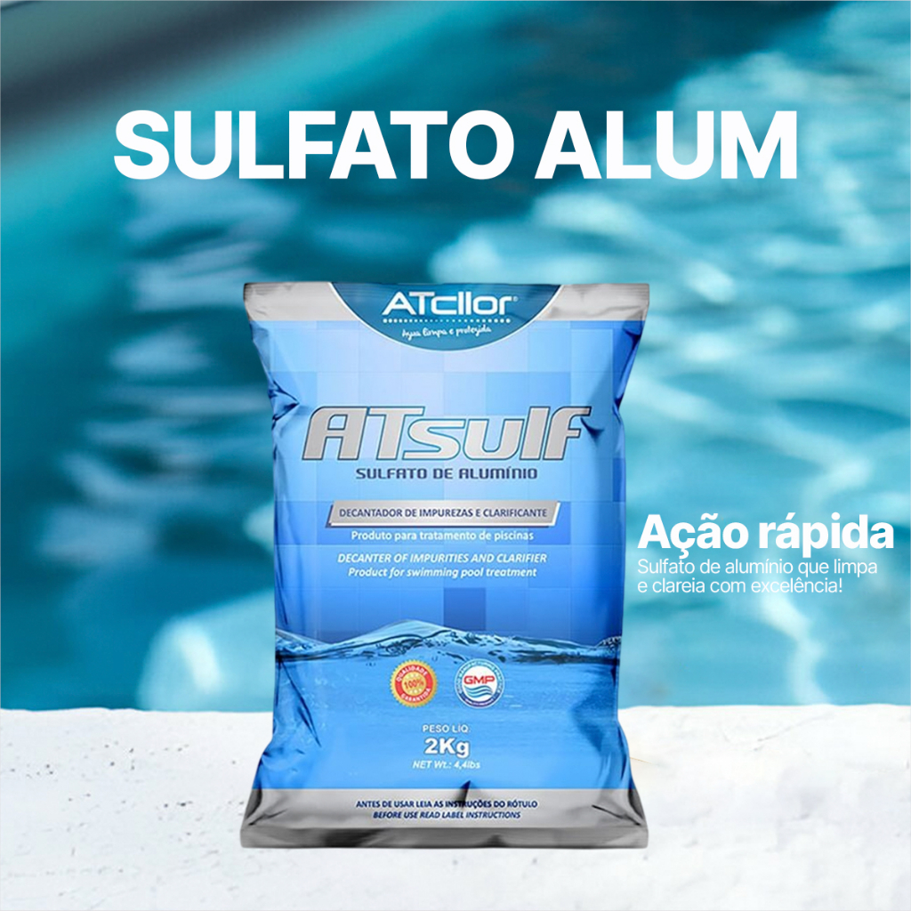 Sulfato de Alumínio Decantador para Piscinas 2kg Atcllor
