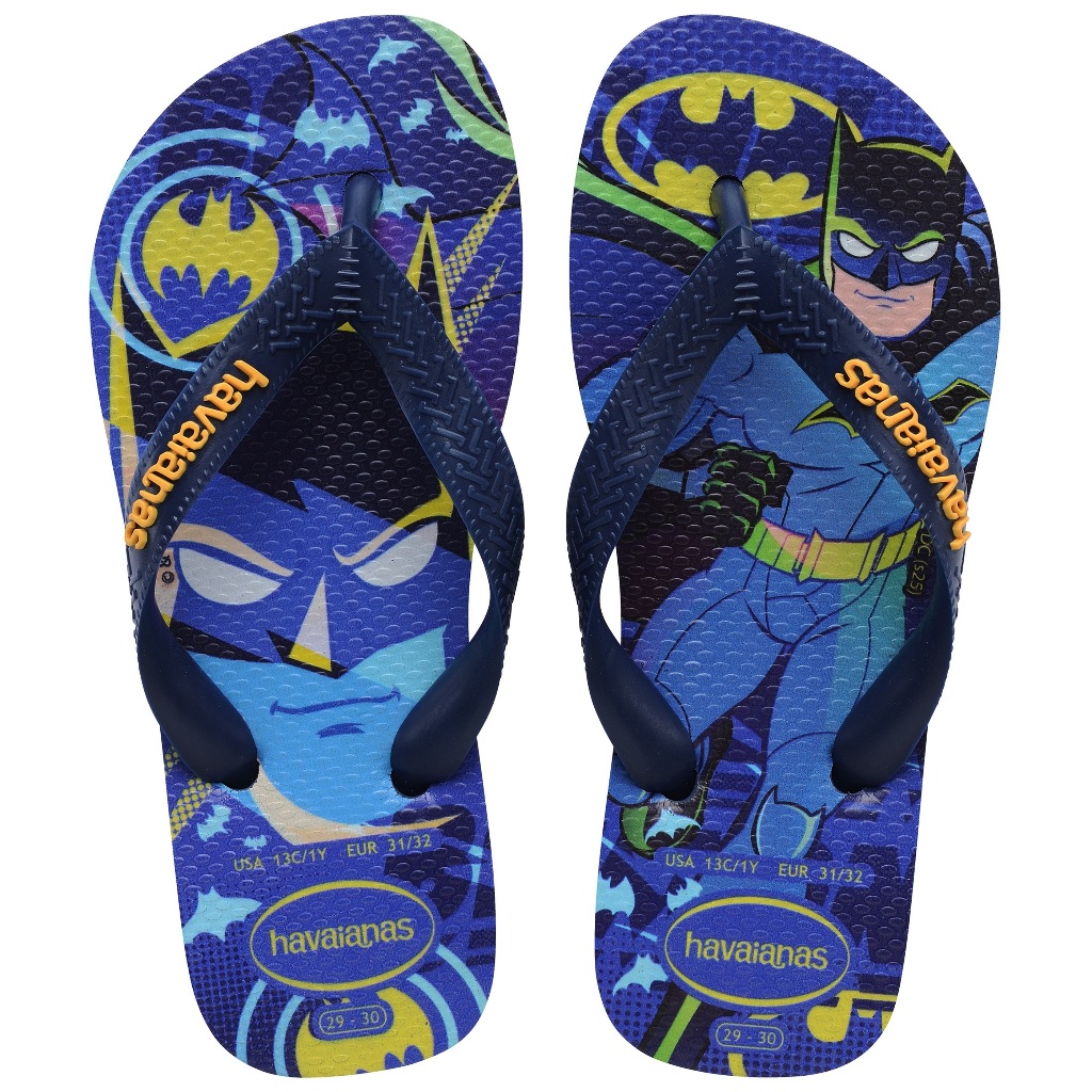 Chinelo Havaianas Infantil Top Heróis Batman e Super Homem