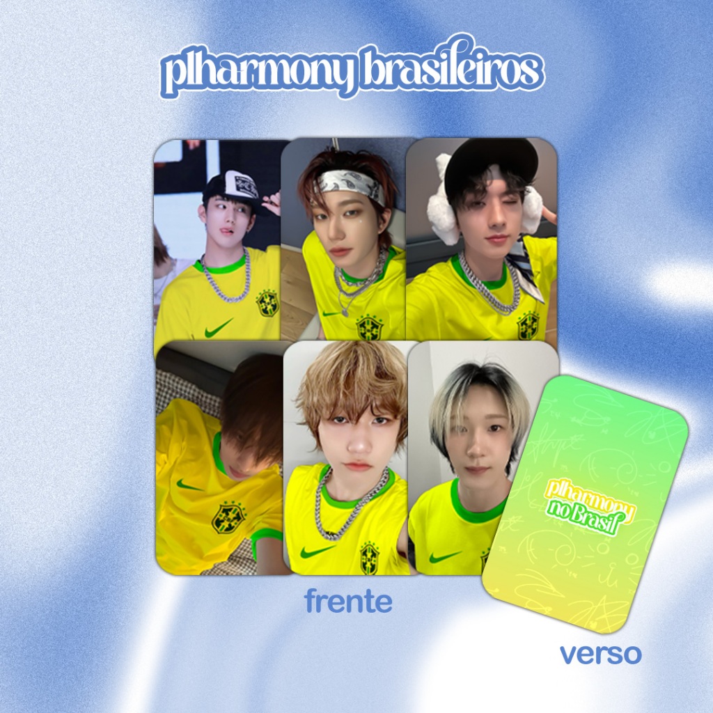 Photocardf P1HARMONY Kit com 6 - Edição Brasileiro Camisa Seleção