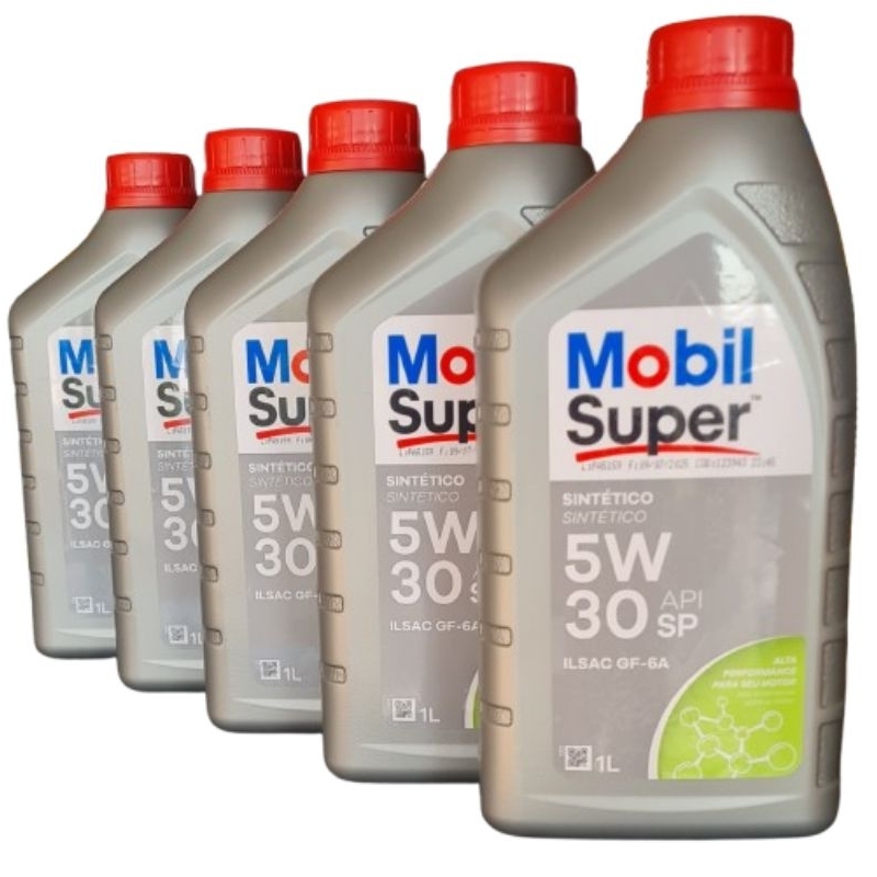 KIT 5 LITROS OLEO MOBIL 5W30 SINTETICO API SP  ILSAC GF-6 KIT 5L