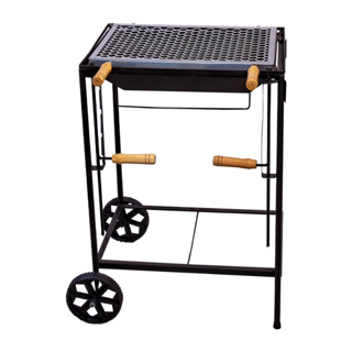 Churrasqueira Mineira Fundidos Com Carrinho Grelha Tela Moeda Suporte Em Granito Com  5 Niveis  Regulagem De Altura em Oferta na Shopee