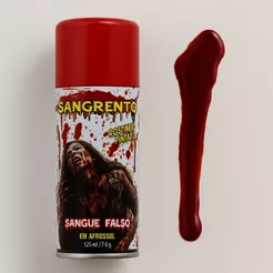 Spray Sangue Falso Aerossol 125ml Artificial Maquiagem Efeito Realista Para Festa Halloween