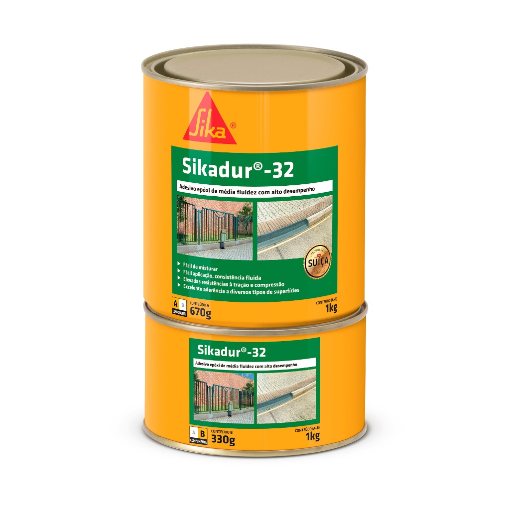Sikadur 32 Adesivo Epóxi Premium Cola Tudo 1kg (A+B) - SIKA