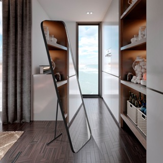 Espelho Corpo Inteiro Orgânico 150x50cm C/ Suporte De Chão em Oferta na Shopee