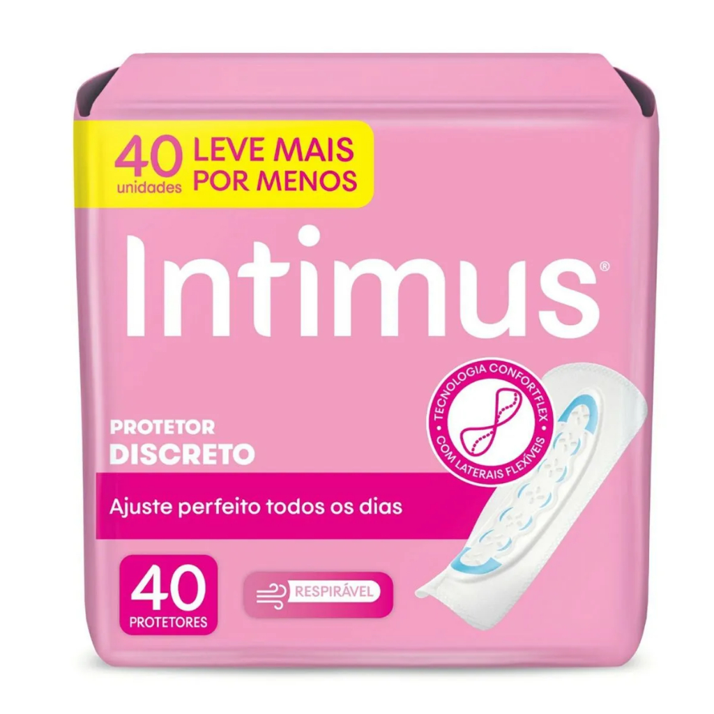 Protetor Diário Intimus Discreto Sem Abas Com 40 Unidades em Oferta na Shopee