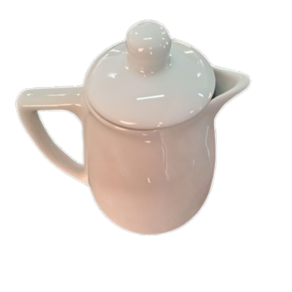 Bule Leiteira 620 ml - Café Chá Leite - Porcelana Branca elegante,VAI AO FORNO E MICRO ONDAS em Oferta na Shopee