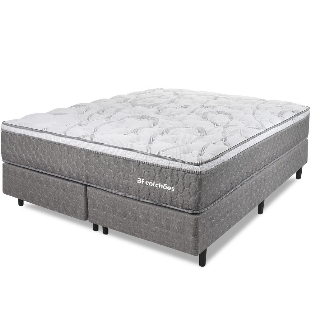 Cama Box Queen Colchão Smart Spring Mola Ensacada e Pillow Top de Espuma 158x198x61cm BF Colchões em Oferta na Shopee