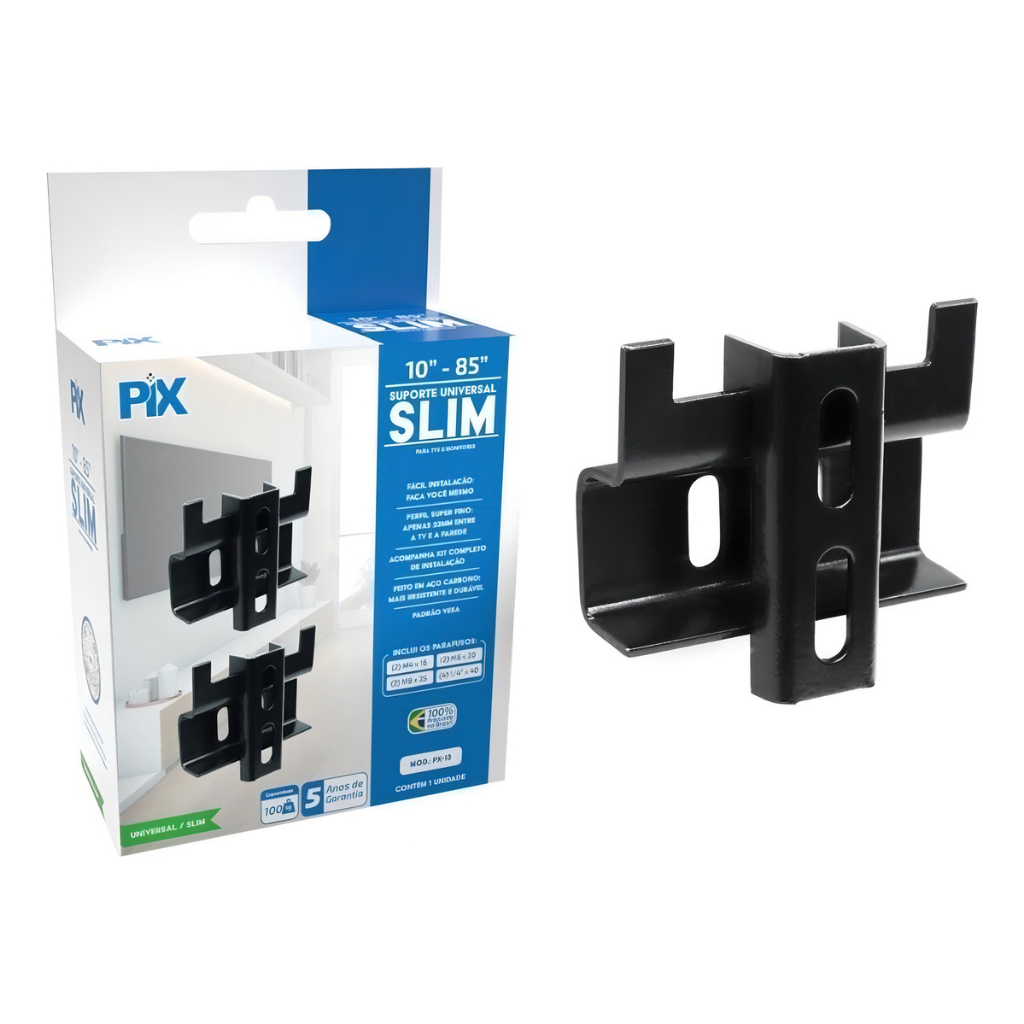 Suporte Universal Slim Tv Led/lcd 10 A 85 Polegadas Pix