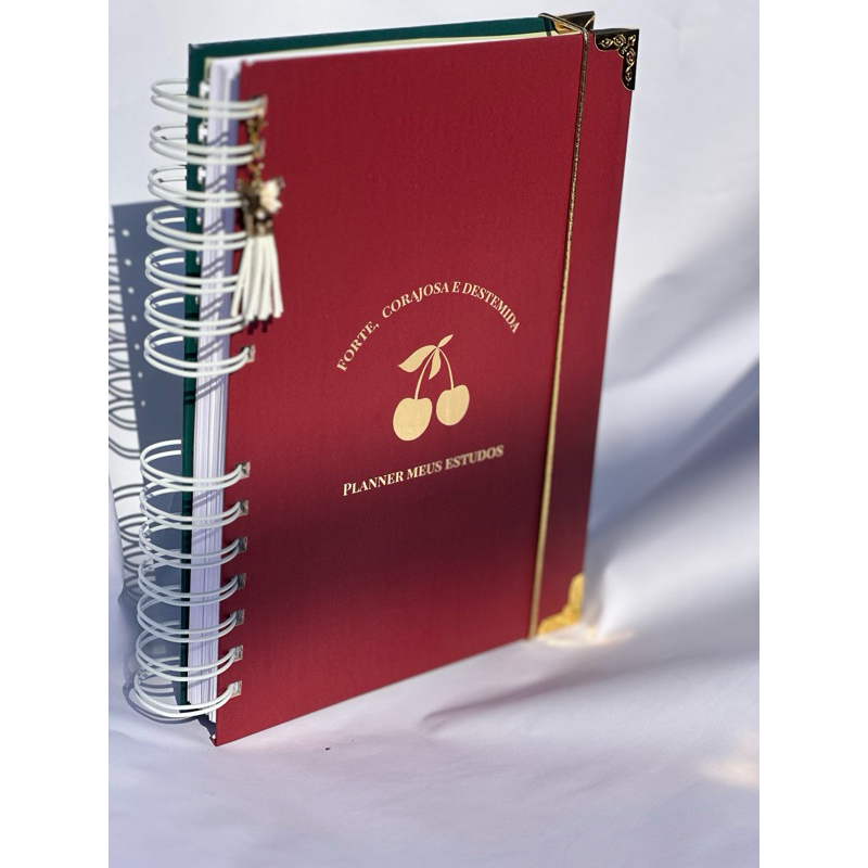 Planner de Estudo, Caderno de estudo, Agenda de Estudos, A5 Efeito Metalizado, Planner Hot Stamping, Foil dourado