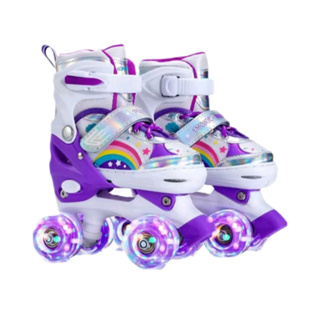 Patins Arcos Iris Roxo Com Led em Oferta na Shopee