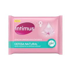 Lenços Umedecidos Intimus Defesa Natural com 16 Unidades