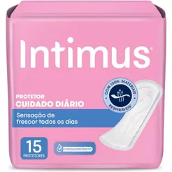Protetor Diário Intimus Cuidado Diário Sem Abas Sem Perfume 15 Unidades