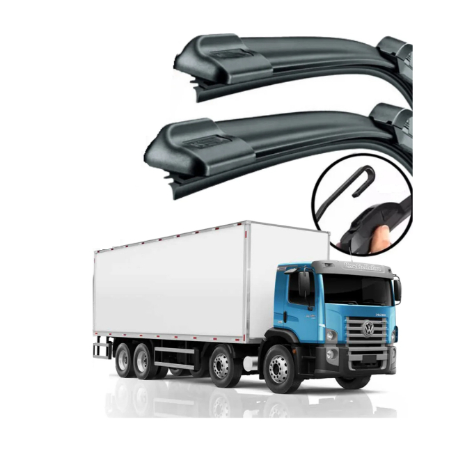 Kit Palhetas Automotiva Limpadoras Parabrisa Caminhão Volkswagen Constellation 31280 Após 2006