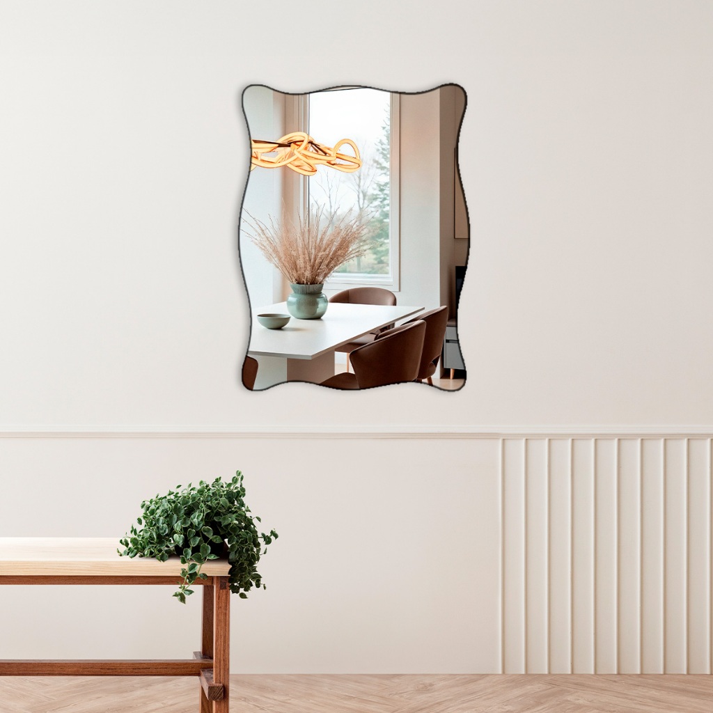 Espelho Do Pinterest Grande Orgânico 44x64cm - Mod. Paris em Oferta na Shopee