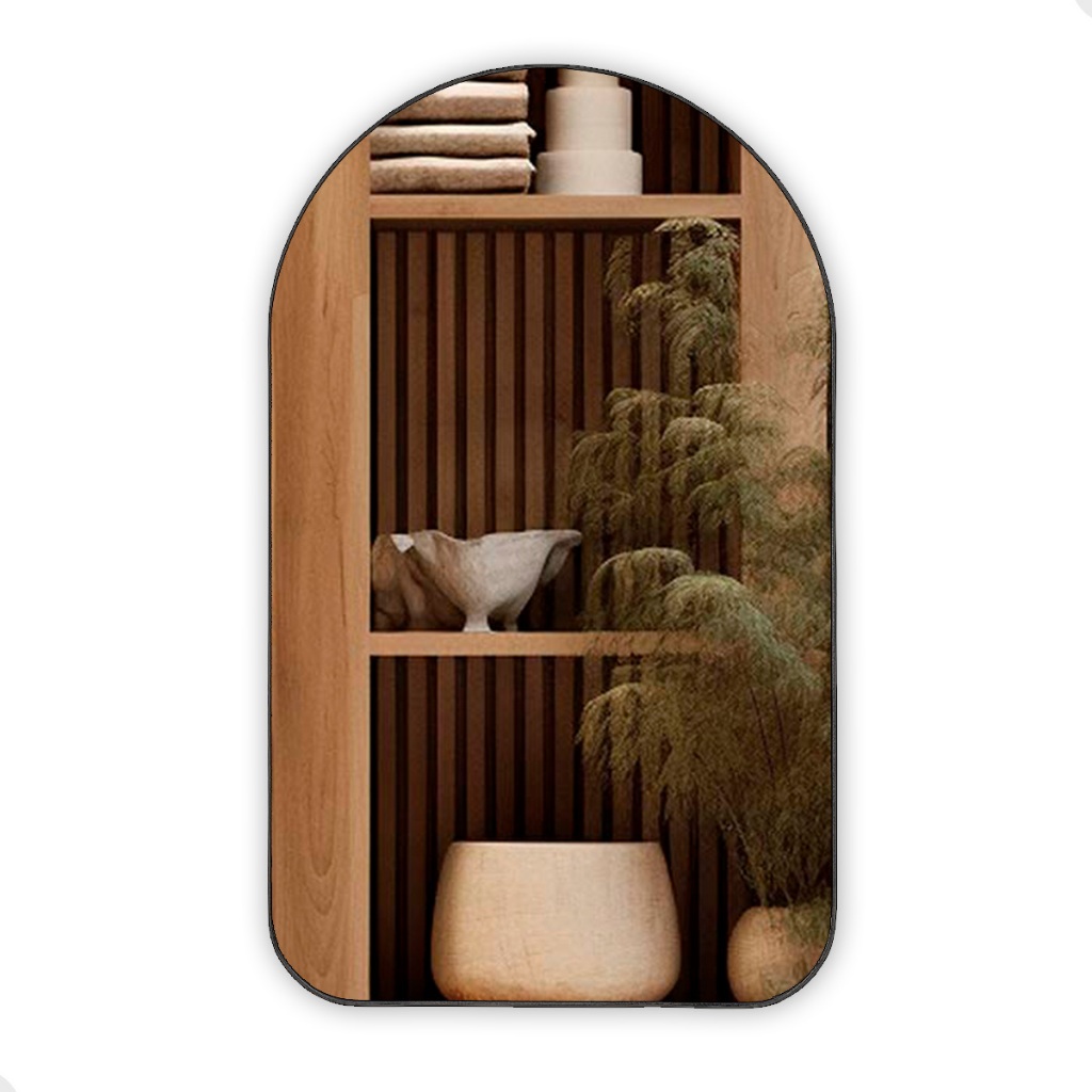 Espelho do Pinterest de Parede Orgânico Corpo Inteiro Decorativo 44x64cm - Mod. Capela - Home & Living