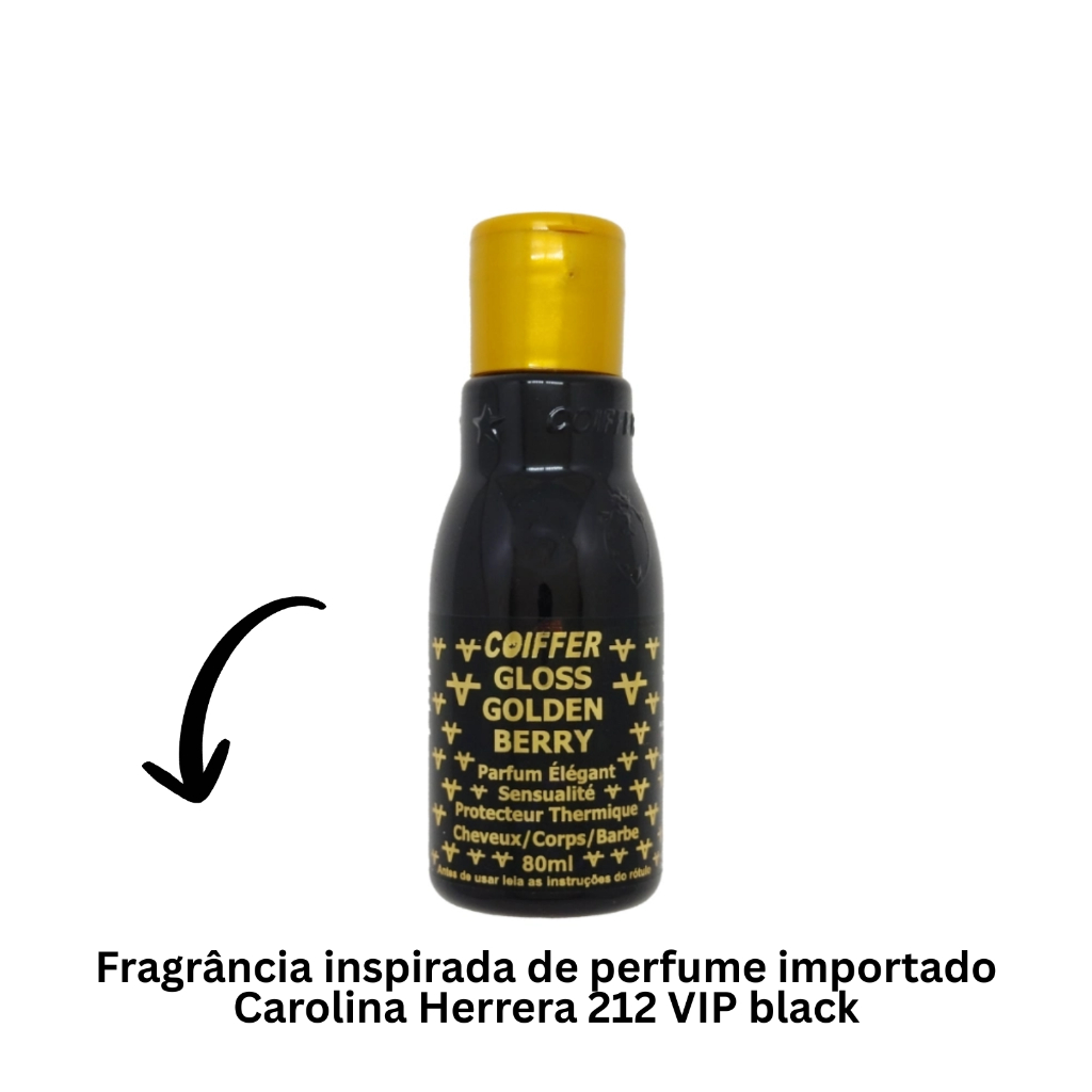 Gloss Golden Berry Coiffer 80ml Perfume e Proteção Térmica 80ml