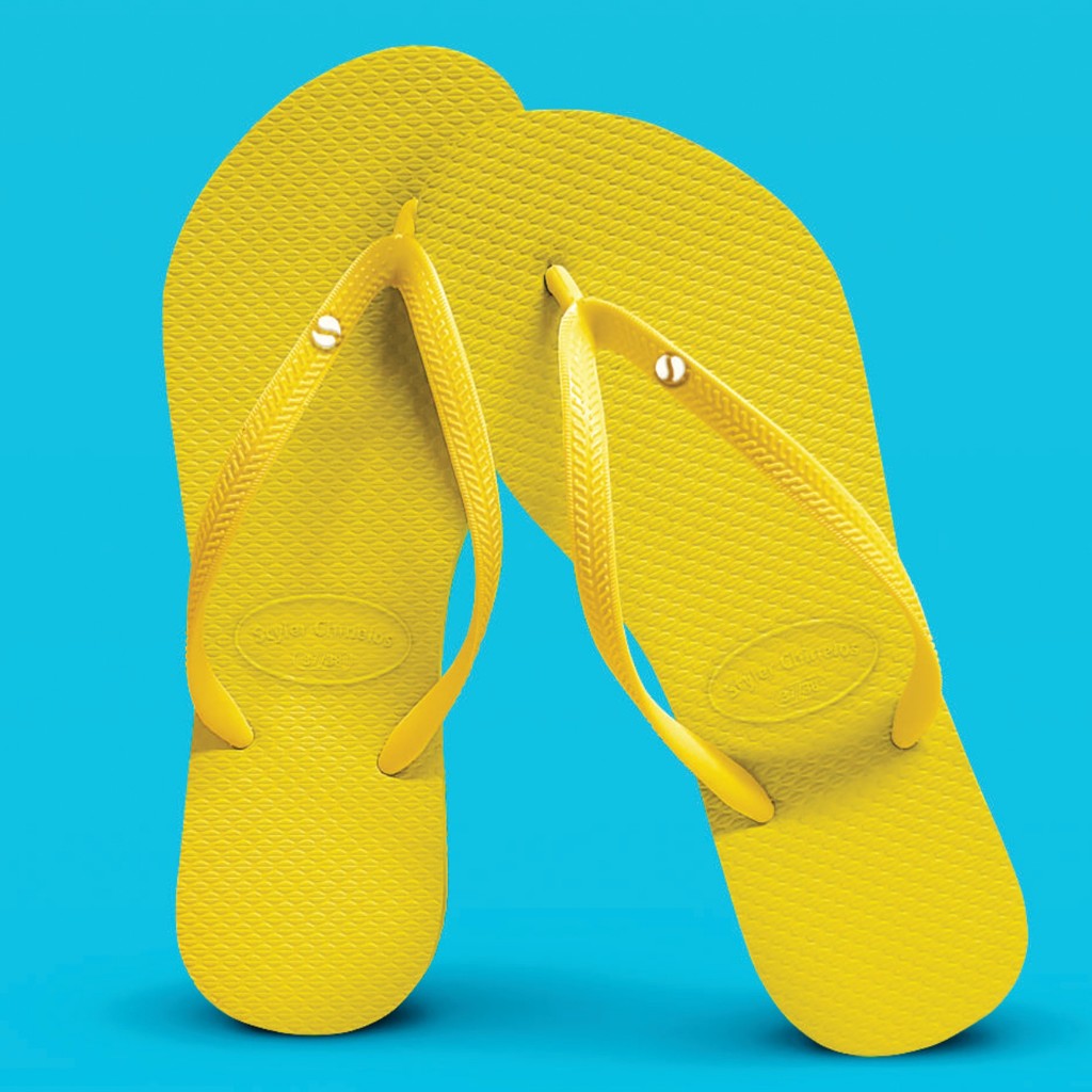 Chinelo Feminino Cor Vibrante – Amarelo Sol em Oferta na Shopee