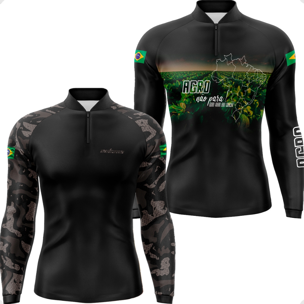Kit 2 Camisa Agro Blusa Agropecuária Tecido Térmico Fresco e Confortável Proteção Uv 50+ em Oferta na Shopee
