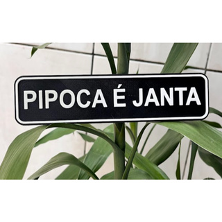 Placa quadro decorativo Pipoca é janta - Quadros e frases personalizados sala quarto cozinha em Oferta na Shopee