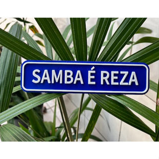 Placa decorativa Samba é reza - Quadros e frases personalizados impressos em 3D em Oferta na Shopee