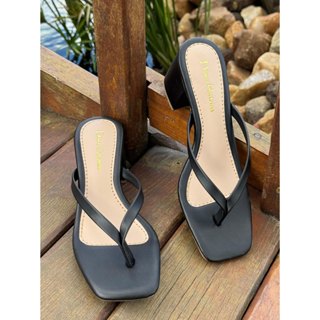 Tamanco Casual Salto Bloco Sandália Feminina Salto Grosso Tamanco Salto Médio Casual Ref 201 em Oferta na Shopee