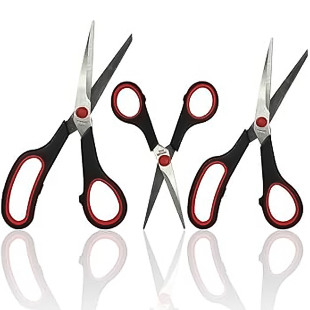 Kit 3 Tesouras Em Aço Inox Multiuso Cozinha Casa Costura Costureira Prático Roupas Trabalho Escola