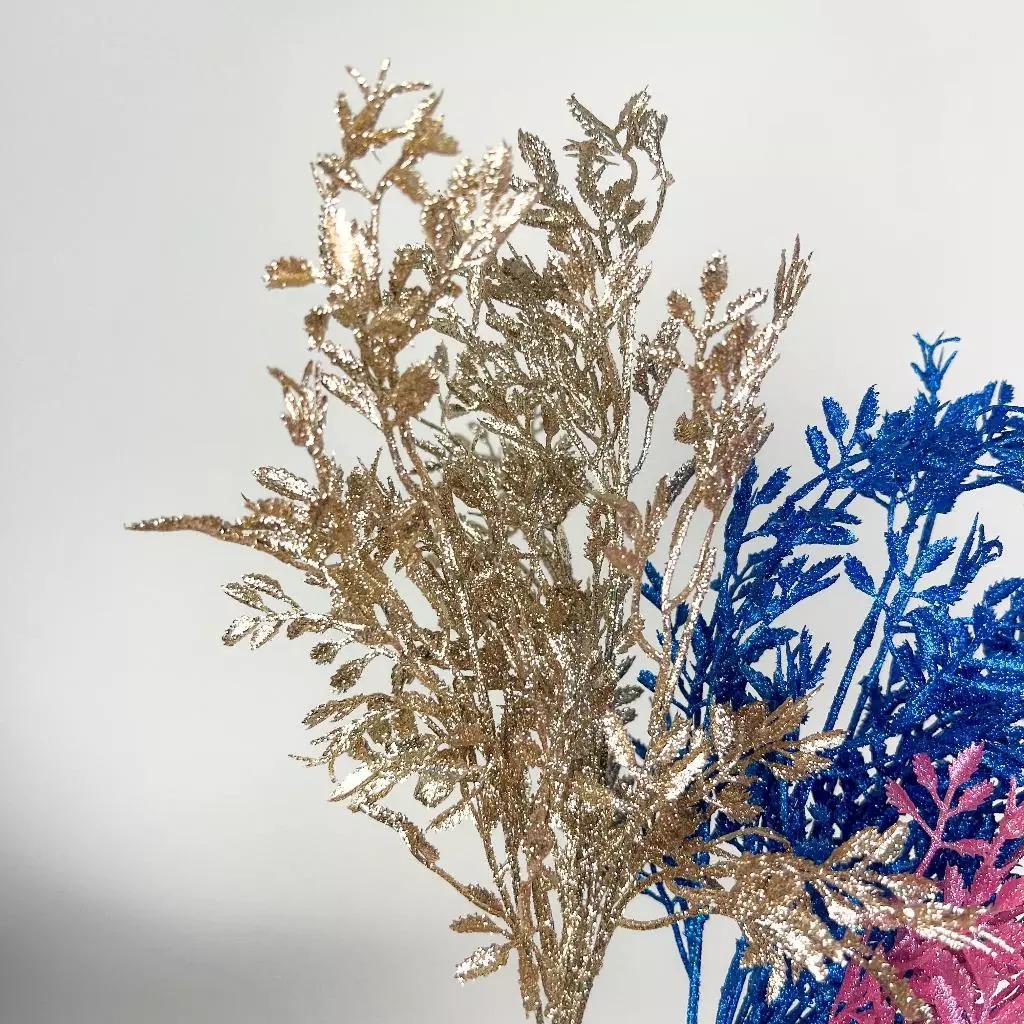Flor Artificial Folha Árvore De Natal Glitter Decoração De Natal Presente De Ano Novo - MATINHO GLITTER em Oferta na Shopee