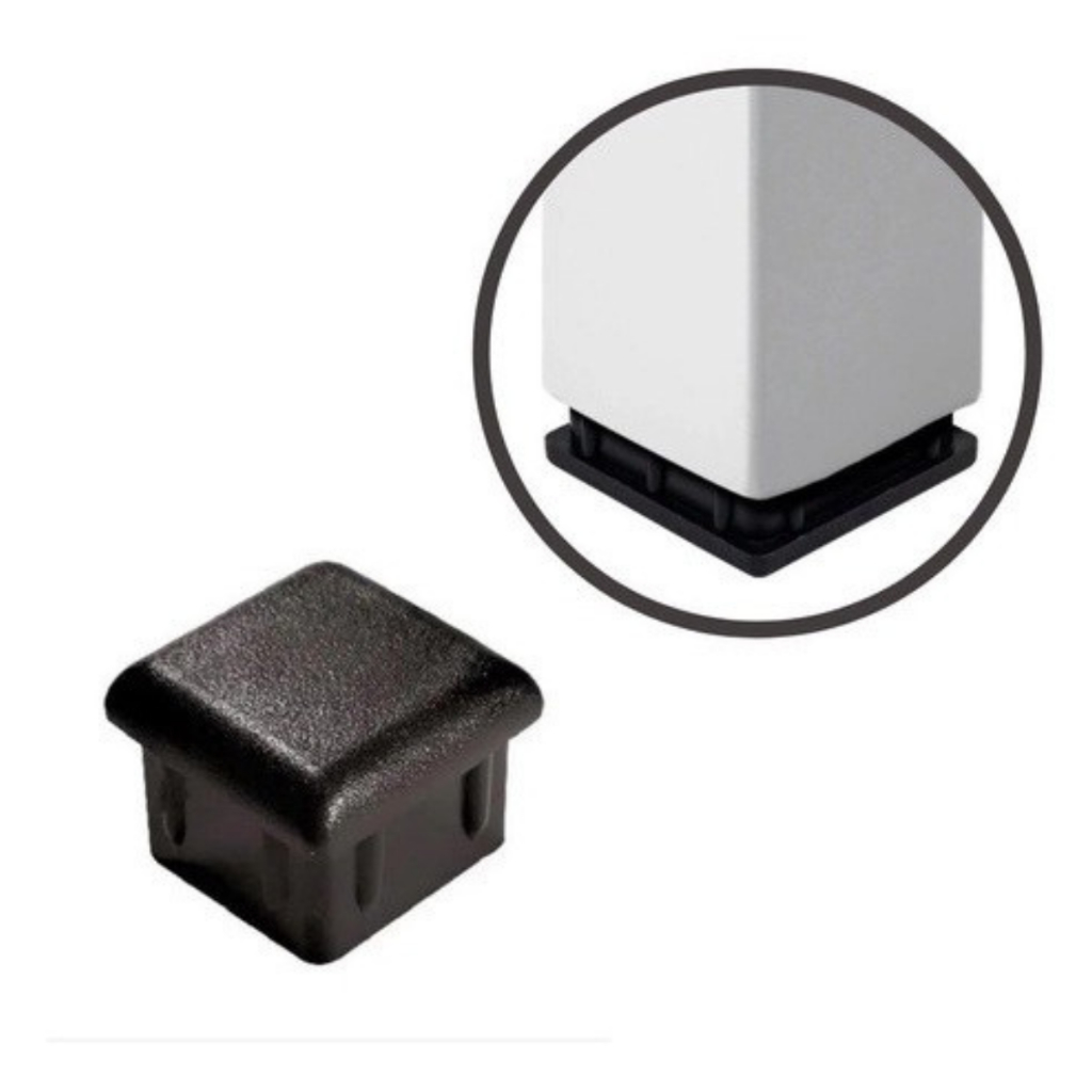 Tampa Plástica Interna 25 x 25 Para Tubo Metalon Ponteira Quadrada